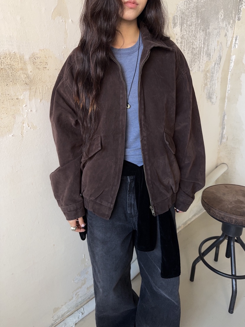 SUNDER MARKET東大門實拍女裝新品真品熱賣推薦夾克天鵝絨SUNDER MARKET夾克圖色2