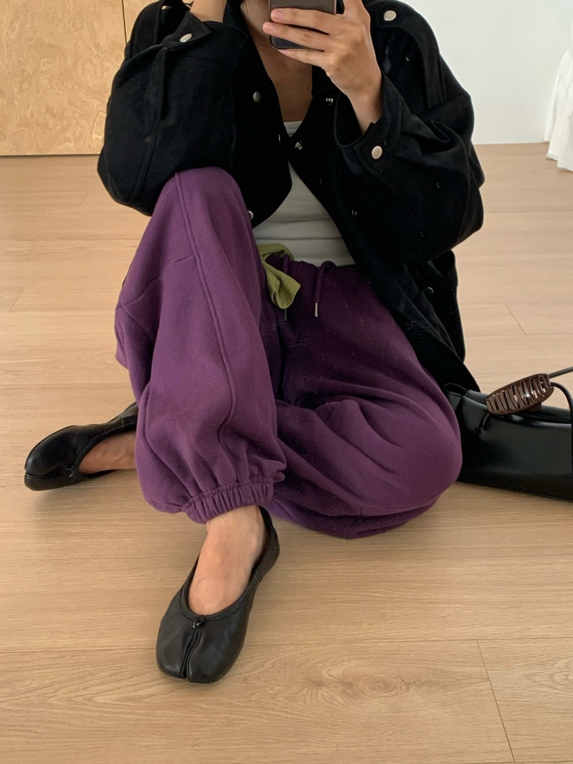 REVE CITE-L東大門直郵女裝新款真品休閑褲不含屁簾抓絨雙層REVE CITE-L休閑褲