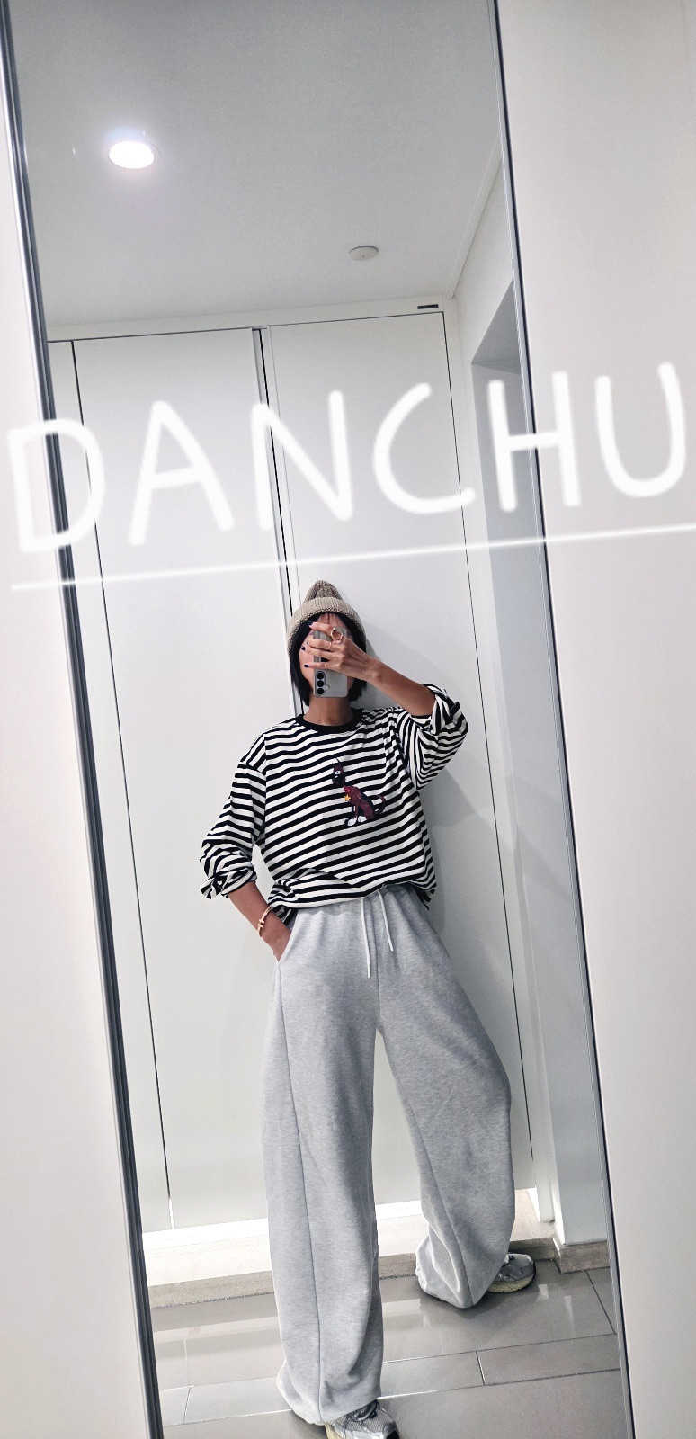 DANCHU東大門實拍女裝新品休閑推薦時尚真品人氣長袖T恤條紋DANCHU長袖T恤