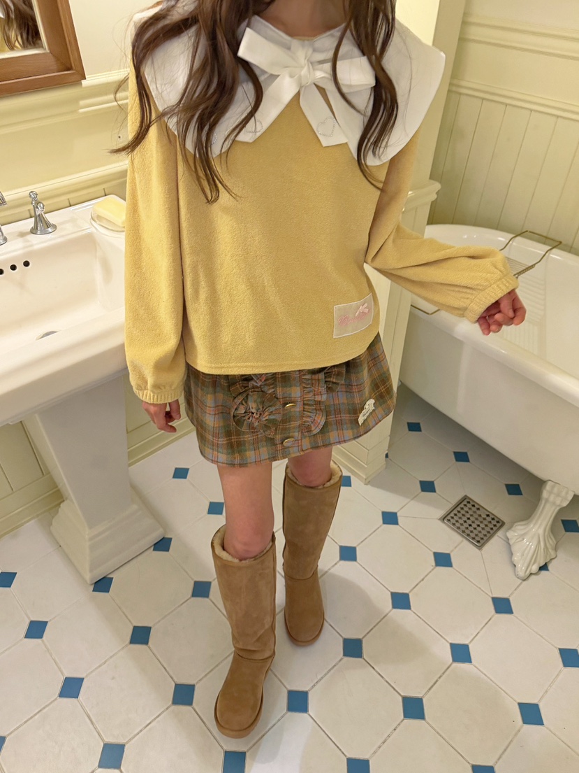 BOUTIQUE-L韓國代購女士新品人氣熱賣休閑推薦真品衛衣絲帶BOUTIQUE-L衛衣