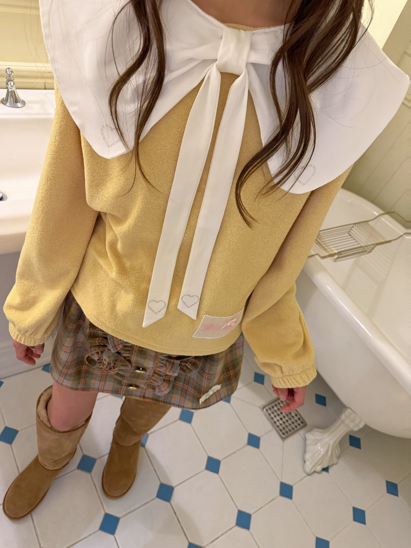 BOUTIQUE-L韓國代購女士新品人氣熱賣休閑推薦真品衛衣絲帶BOUTIQUE-L衛衣