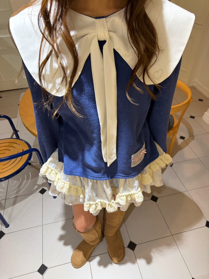 BOUTIQUE-L韓國代購女士新品人氣熱賣休閑推薦真品衛衣絲帶BOUTIQUE-L衛衣