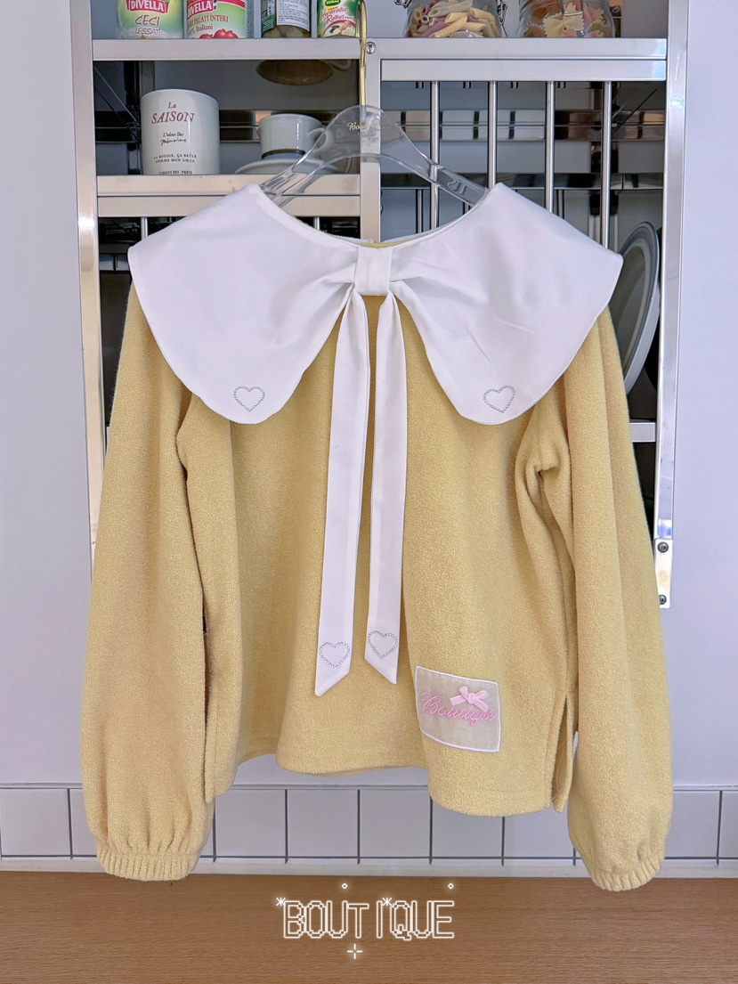 BOUTIQUE-L韓國代購女士新品人氣熱賣休閑推薦真品衛衣絲帶BOUTIQUE-L衛衣圖色1