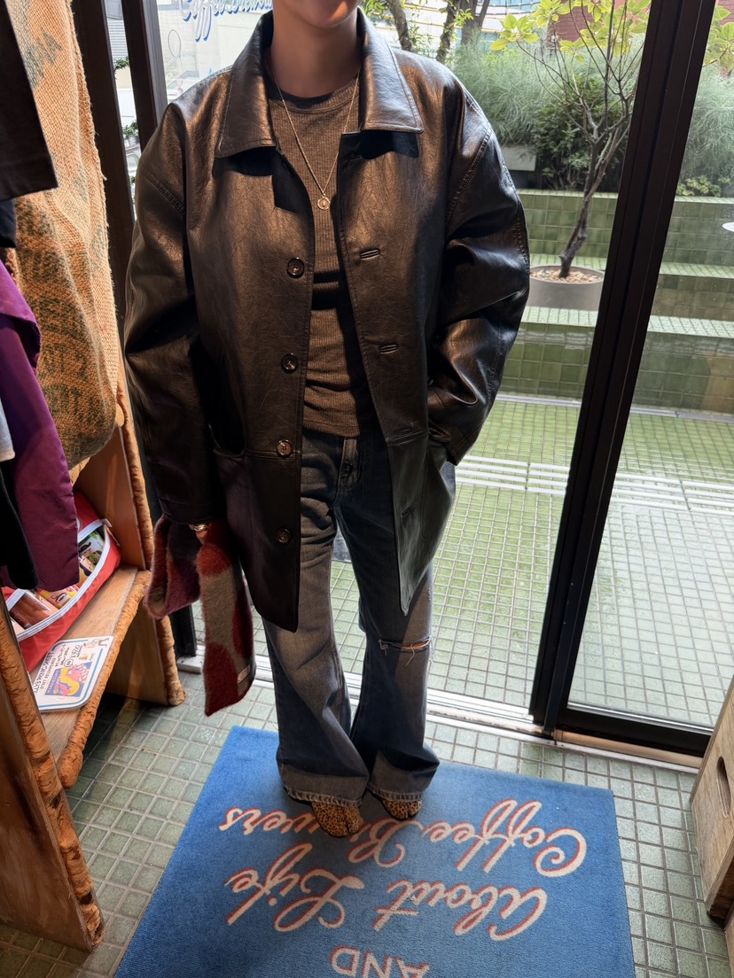 SUNDER MARKET東大門直郵女士新款真品推薦皮衣皮革格紋SUNDER MARKET皮衣