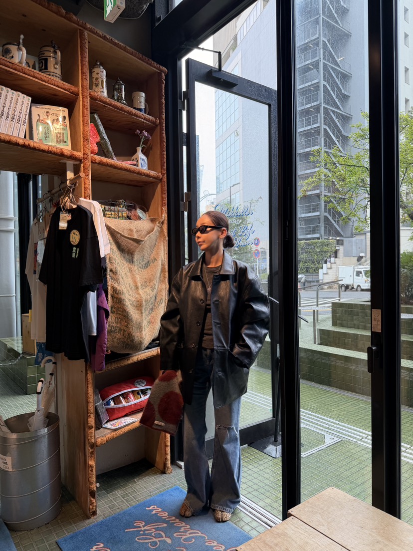 SUNDER MARKET東大門直郵女士新款真品推薦皮衣皮革格紋SUNDER MARKET皮衣