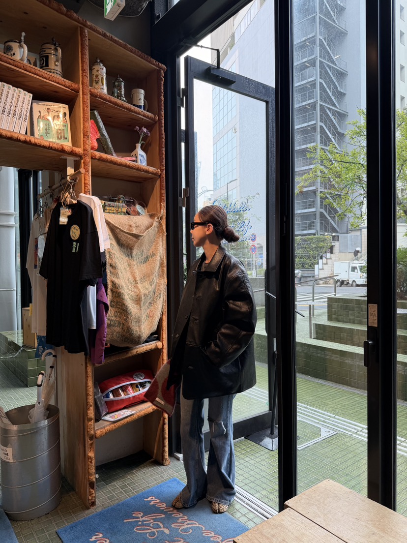 SUNDER MARKET東大門直郵女士新款真品推薦皮衣皮革格紋SUNDER MARKET皮衣
