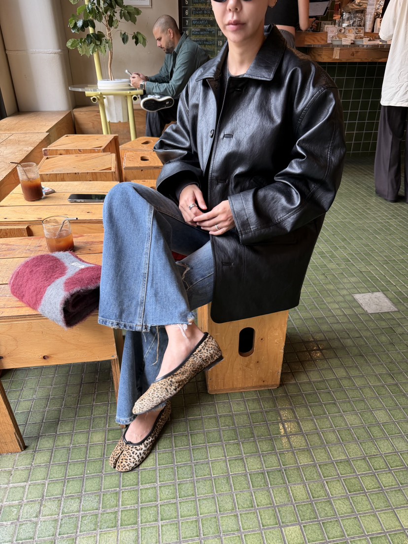 SUNDER MARKET東大門直郵女士新款真品推薦皮衣皮革格紋SUNDER MARKET皮衣