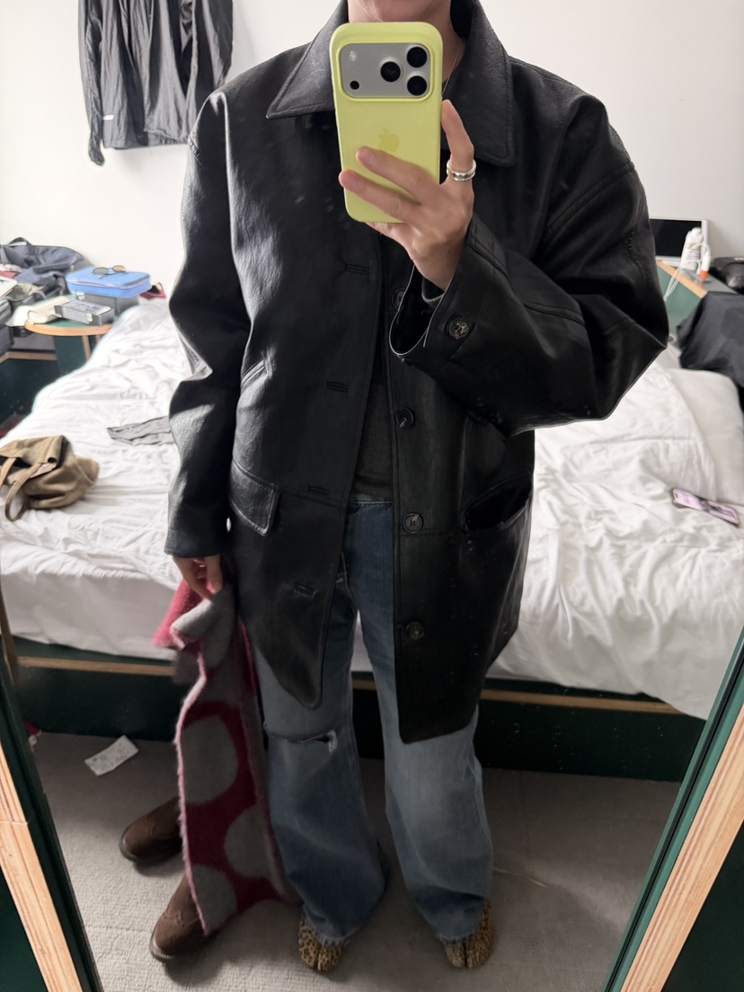 SUNDER MARKET東大門直郵女士新款真品推薦皮衣皮革格紋SUNDER MARKET皮衣圖色1
