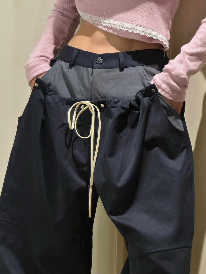 ZEROZERO韓國代購女士新款推薦熱賣真品人氣時尚休閑褲撞色ZEROZERO休閑褲