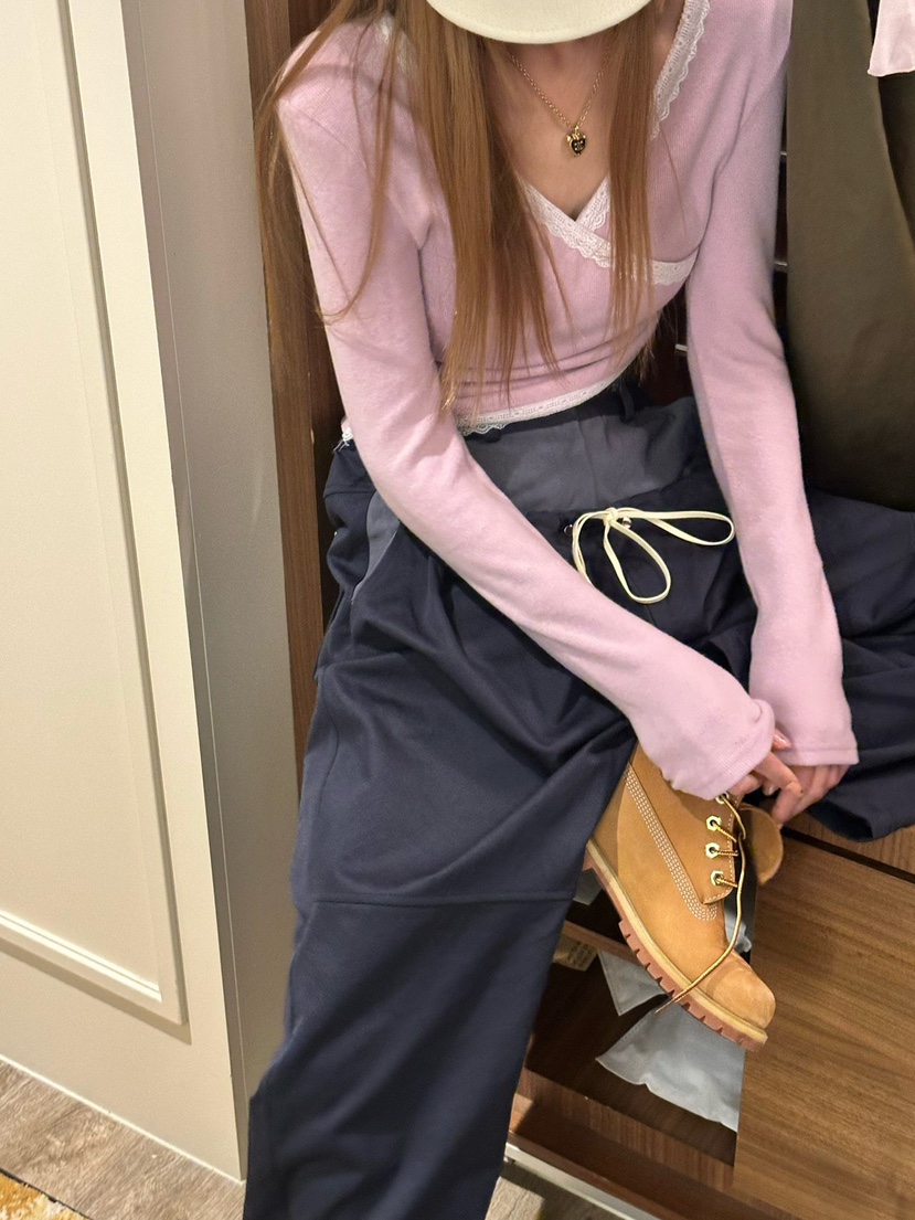 ZEROZERO韓國代購女士新款推薦熱賣真品人氣時尚休閑褲撞色ZEROZERO休閑褲