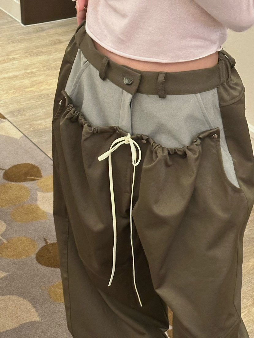 ZEROZERO韓國代購女士新款推薦熱賣真品人氣時尚休閑褲撞色ZEROZERO休閑褲