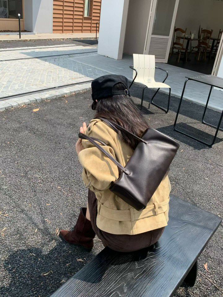 TROUVAILLE韓國代購女裝新款熱賣休閑人氣單肩斜跨包牛皮TROUVAILLE單肩/斜跨包