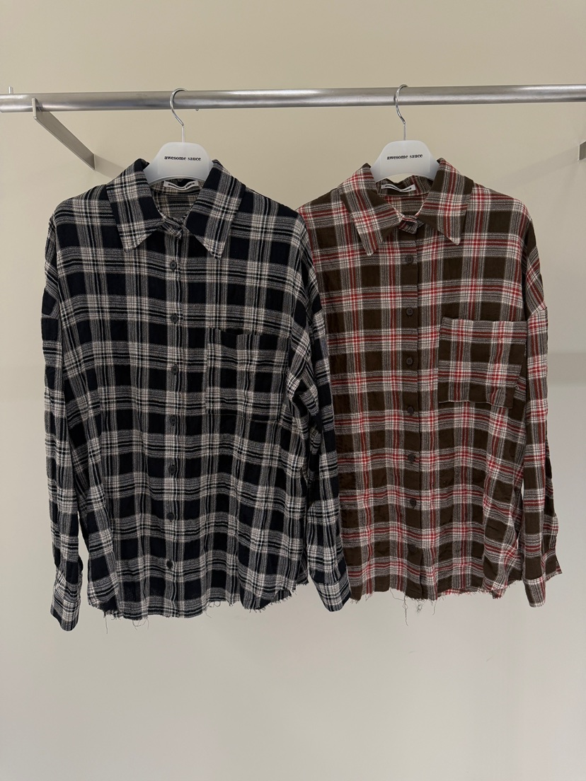 AWESOME SAUCE韓國直郵女裝新品熱賣人氣休閑襯衫蕾絲衫AWESOME SAUCE襯衫/蕾絲衫
