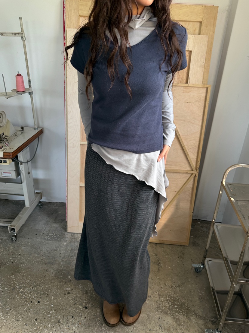AWESOME SAUCE東大門直郵女裝新品熱賣休閑推薦真品長裙AWESOME SAUCE長裙