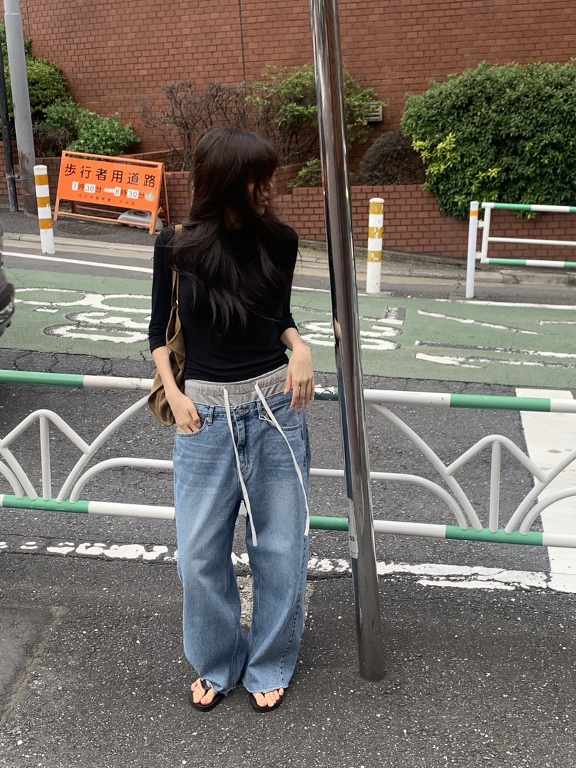 LOGARDEN東大門代購女裝新款真品熱賣推薦時尚長袖T恤波紋LO GARDEN長袖T恤