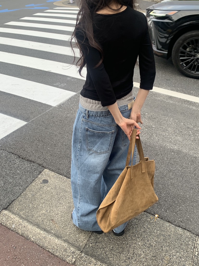 LOGARDEN東大門代購女裝新款真品熱賣推薦時尚長袖T恤波紋LO GARDEN長袖T恤