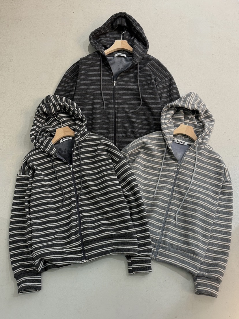 PEPPER-L東大門實拍女裝新品休閑真品時尚衛衣連帽衫條紋PEPPER衛衣