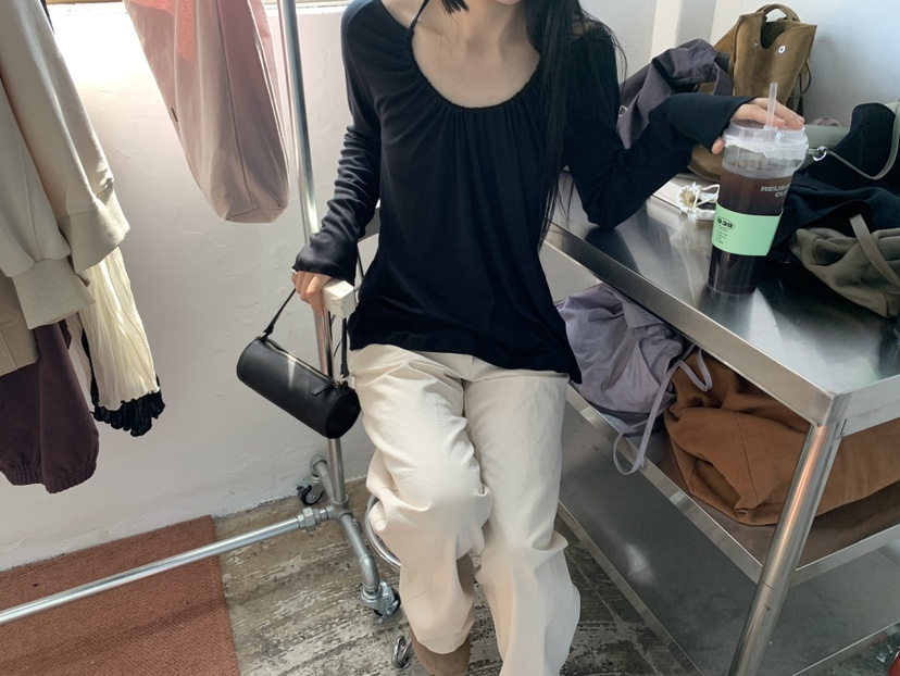 LOGARDEN韓國代購女裝新款推薦人氣熱賣休閑時尚真品長袖T恤LO GARDEN長袖T恤