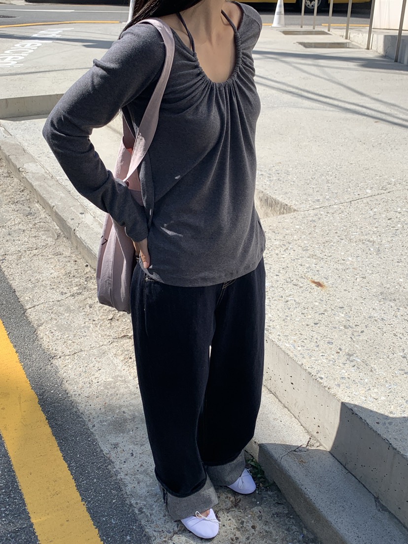 LOGARDEN韓國代購女裝新款推薦人氣熱賣休閑時尚真品長袖T恤LO GARDEN長袖T恤