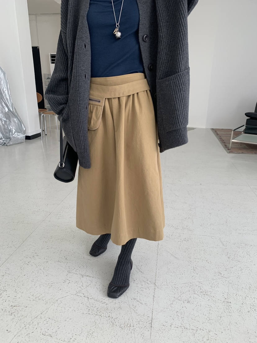 LOGARDEN韓國直郵女裝新品熱賣人氣時尚休閑長裙不含腰包LO GARDEN長裙