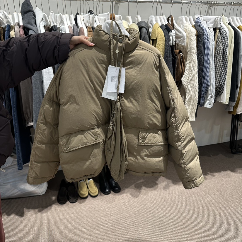 OVERTAKE東大門實拍女裝新款推薦熱賣真品時尚短款羽絨服OVERTAKE短款羽絨服圖色3