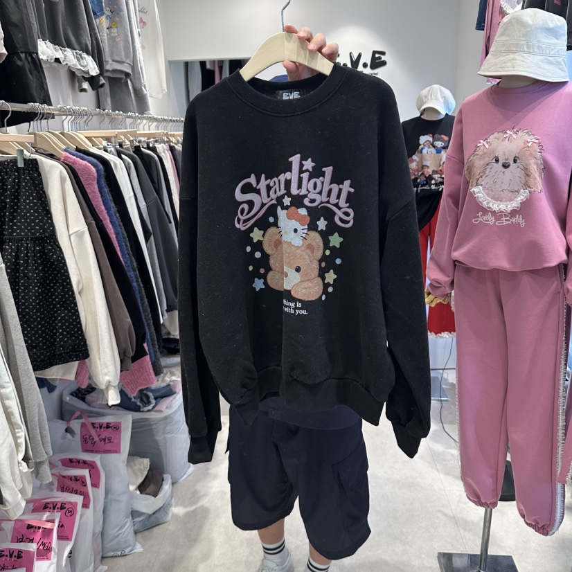 EVE東大門直郵女士新品時尚熱賣真品推薦休閑人氣衛衣加絨EVE衛衣圖色2