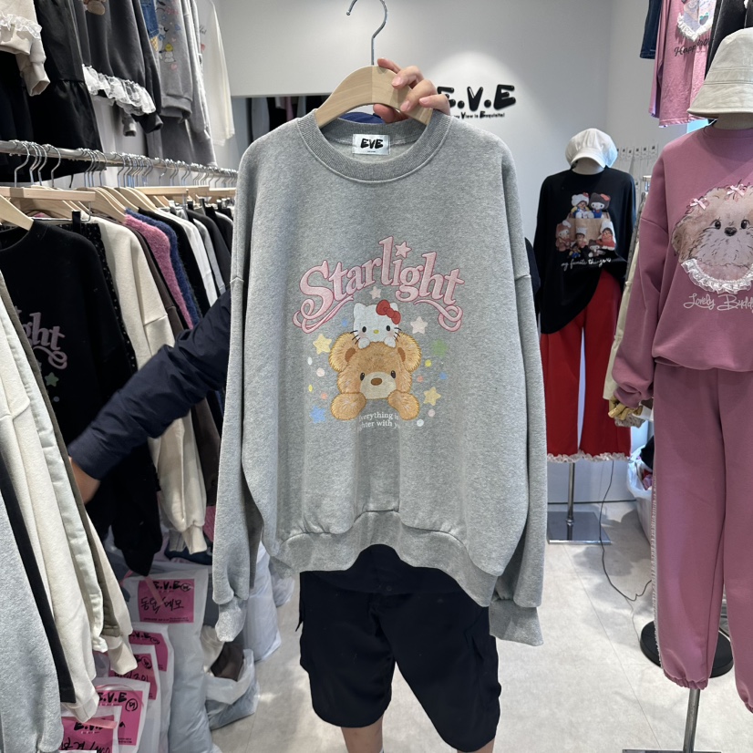 EVE東大門直郵女士新品時尚熱賣真品推薦休閑人氣衛衣加絨EVE衛衣圖色3