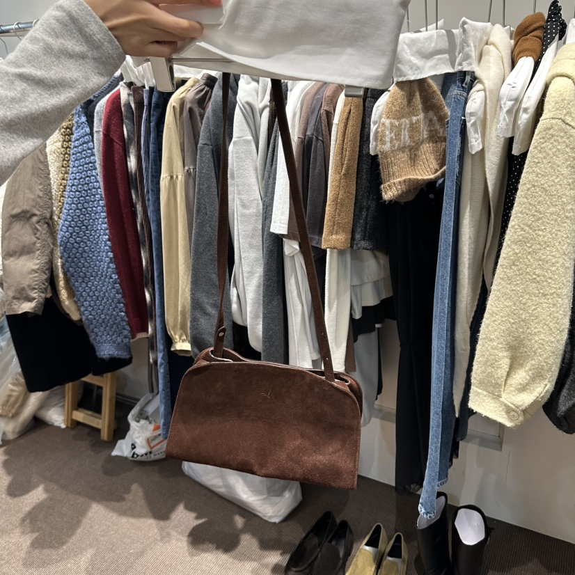OVERTAKE東大門代購女士新品時尚熱賣休閑單肩斜跨包麂皮OVERTAKE單肩/斜跨包圖色2