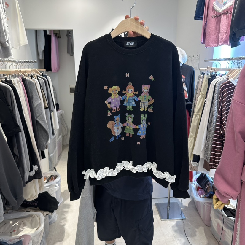 EVE東大門代購女裝新品人氣時尚熱賣真品休閑推薦衛衣加絨EVE衛衣圖色2
