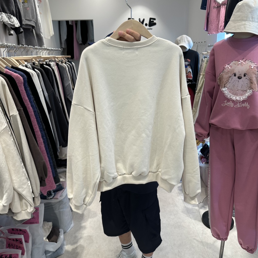 EVE韓國代購女裝新款真品時尚推薦人氣熱賣休閑衛衣加絨EVE衛衣