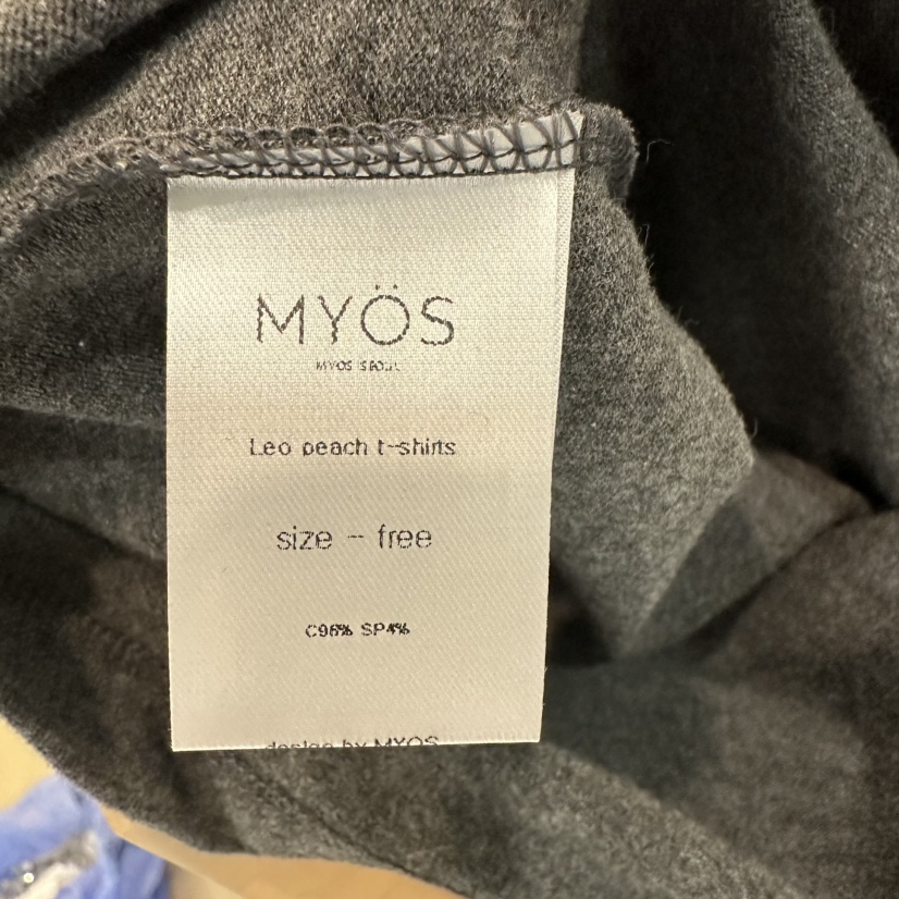 MYOS東大門實拍女士新款熱賣時尚人氣真品推薦休閑長袖T恤MYOS長袖T恤