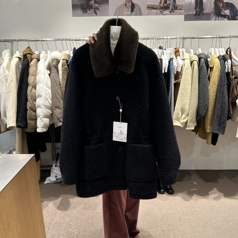 OVERTAKE韓國直郵女裝新款休閑真品推薦人氣熱賣中長款大衣OVERTAKE中長款大衣圖色2黑色