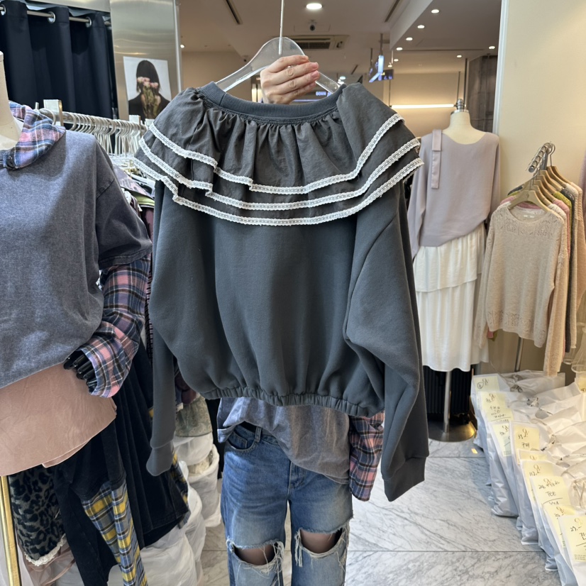 CHEAP-CHIC東大門實拍女裝新款時尚人氣衛衣不含加絨蕾絲CHEAP-CHIC/CHARLES THE SECOND衛衣