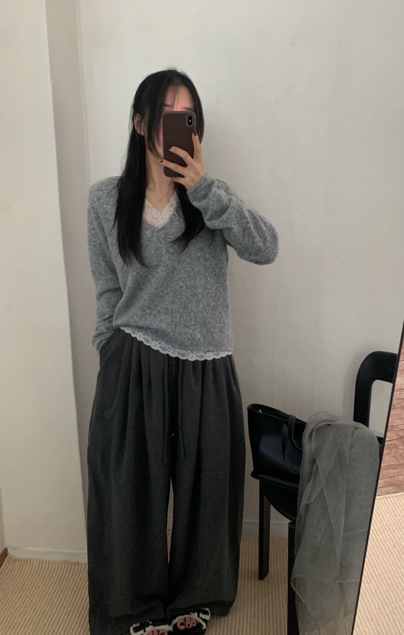 TWENTY FOUR SEVEN24-7東大門代購女士新品休閑毛衣蕾絲TEWNTY FOUR SEVEN24-7毛衣