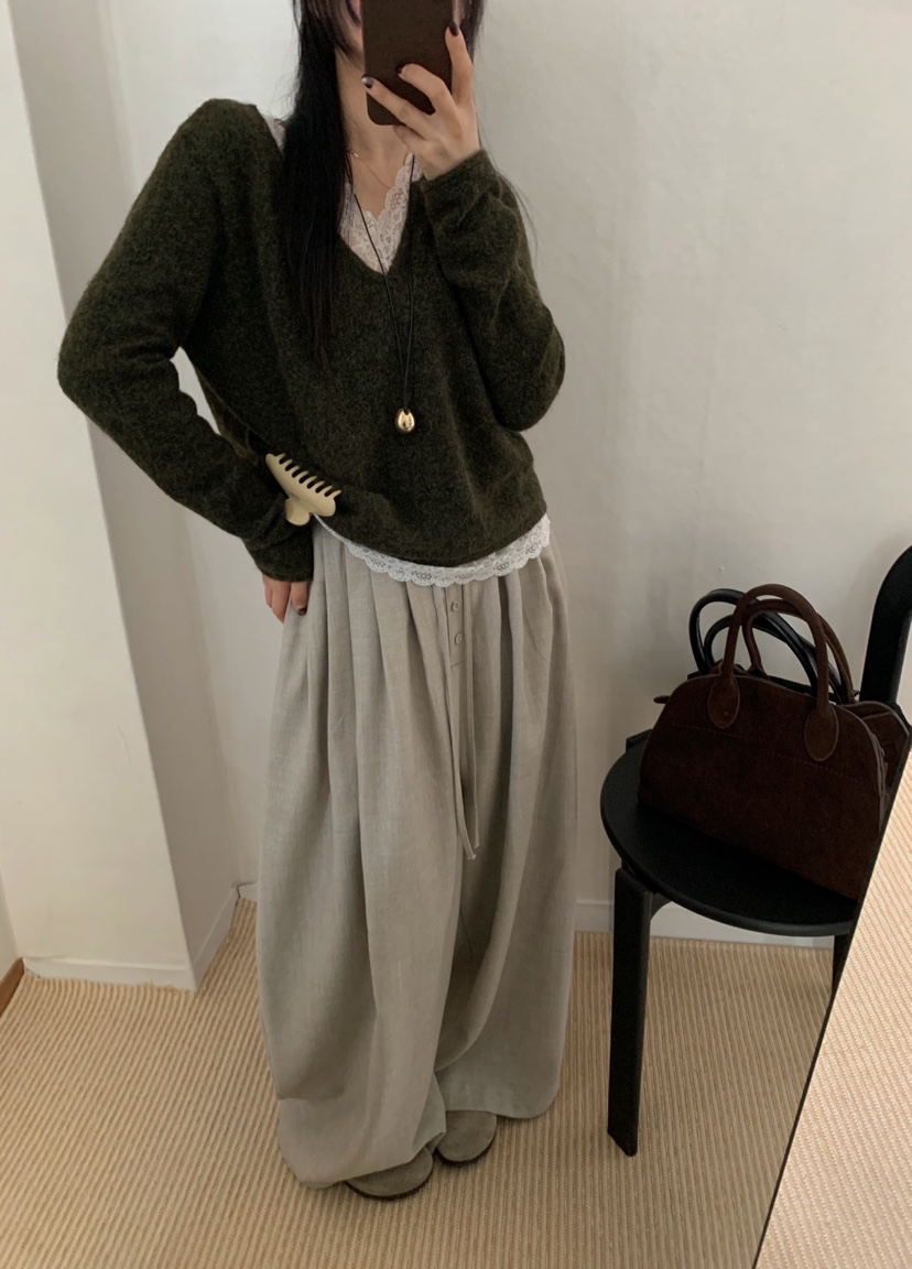 TWENTY FOUR SEVEN24-7東大門代購女士新品休閑毛衣蕾絲TEWNTY FOUR SEVEN24-7毛衣