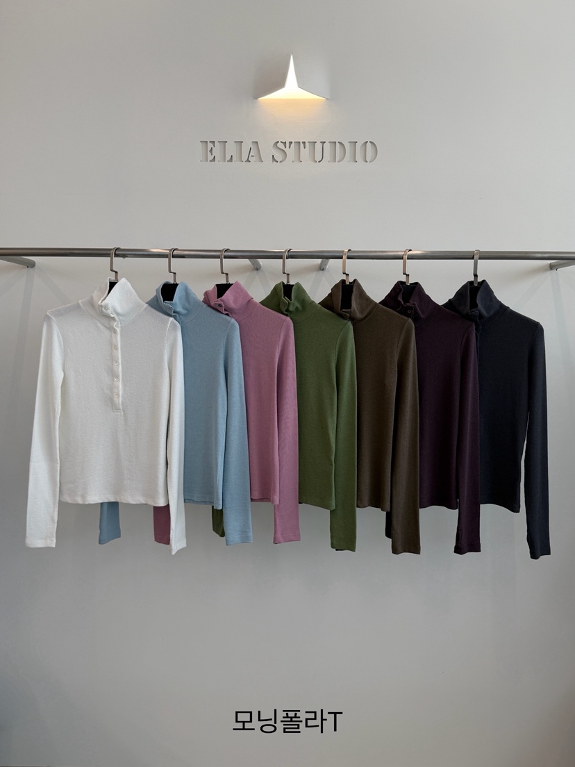 ELIA東大門直郵女士新款休閑真品推薦人氣熱賣時尚長袖T恤ELIA STUDIO長袖T恤
