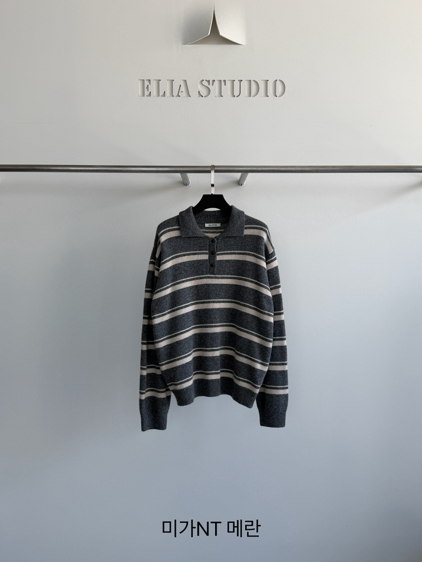 ELIA韓國直郵女士新品推薦人氣真品熱賣時尚休閑毛衣ELIA STUDIO毛衣圖色2灰色