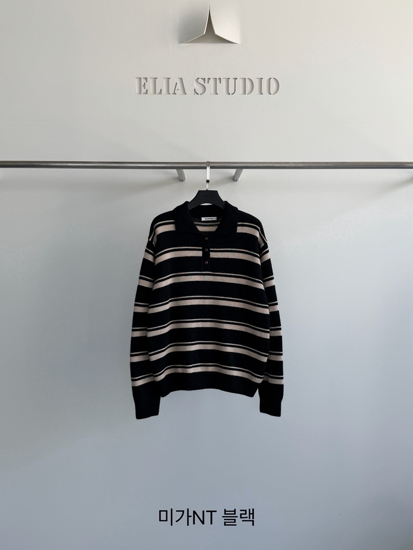 ELIA韓國直郵女士新品推薦人氣真品熱賣時尚休閑毛衣ELIA STUDIO毛衣圖色3黑色
