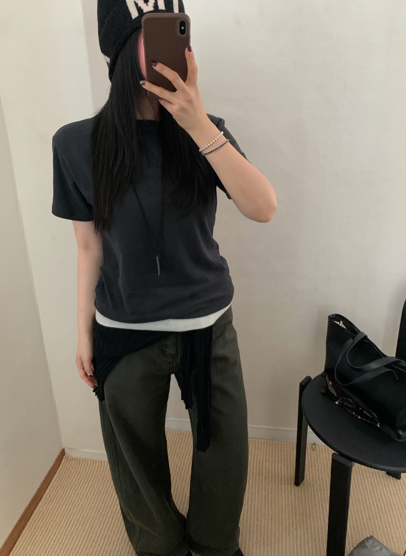 TWENTY FOUR SEVEN24-7韓國代購女裝新款人氣推薦T恤字母TEWNTY FOUR SEVEN24-7T恤