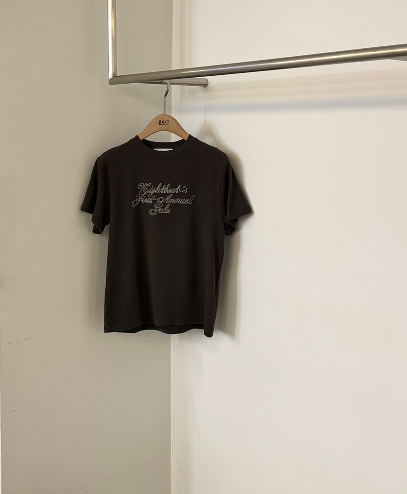 TWENTY FOUR SEVEN24-7韓國代購女裝新款人氣推薦T恤字母TEWNTY FOUR SEVEN24-7T恤圖色4棕色