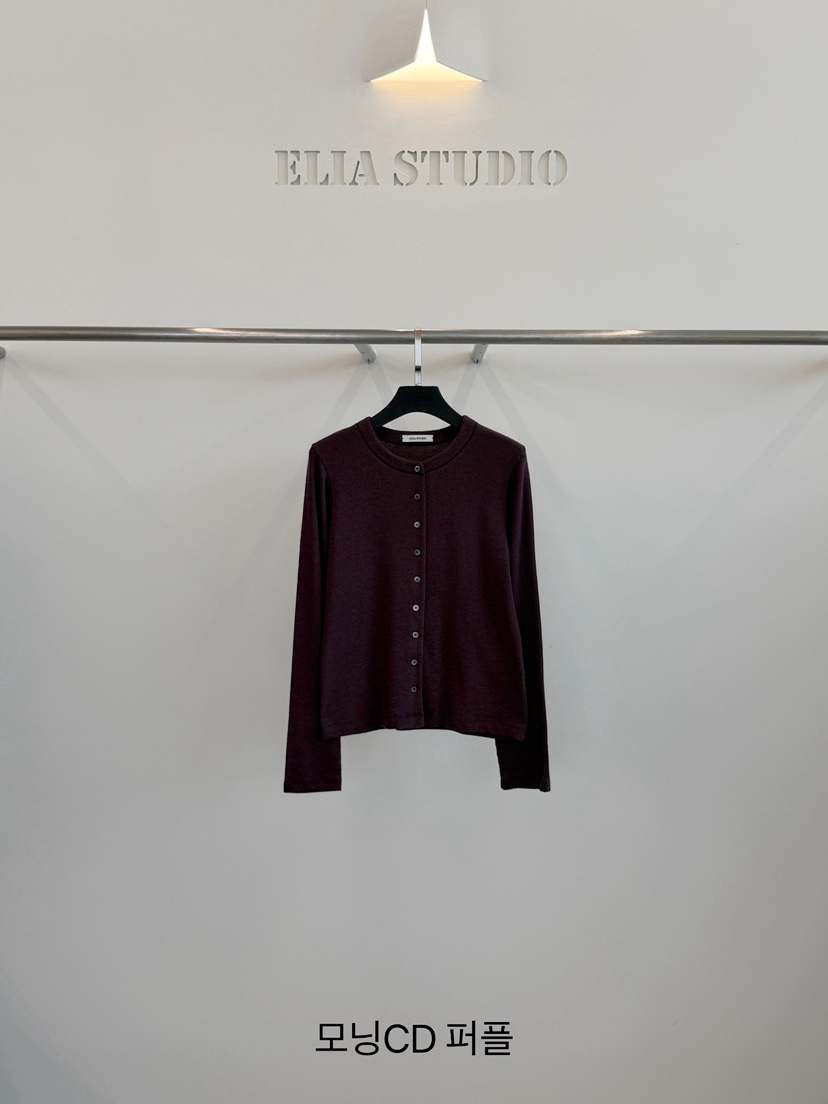 ELIA韓國代購女士新品推薦真品熱賣時尚人氣休閑開衫ELIA STUDIO開衫圖色3紫色