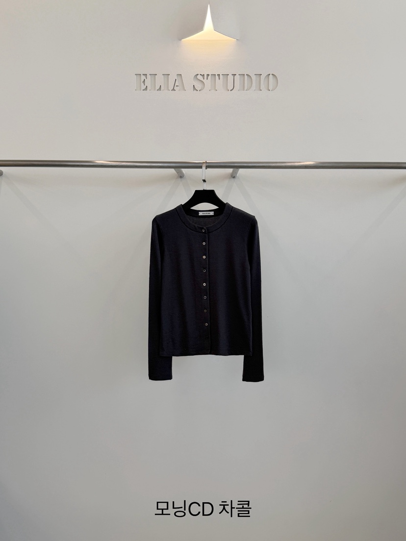 ELIA韓國代購女士新品推薦真品熱賣時尚人氣休閑開衫ELIA STUDIO開衫圖色4墨色