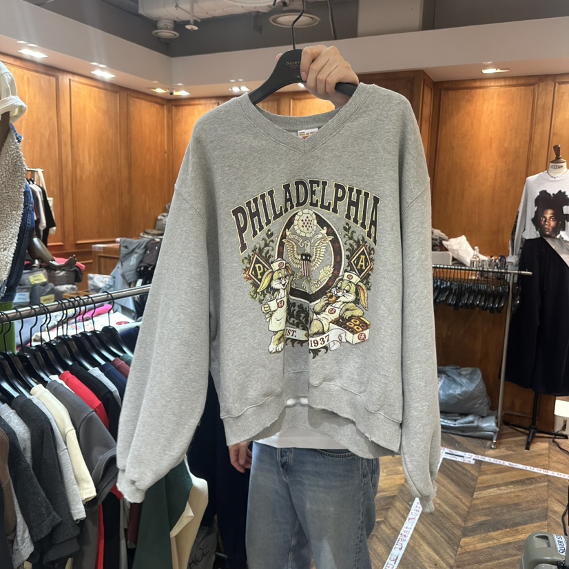 GARMENT-P東大門代購女裝新品推薦休閑人氣時尚真品衛衣V領GARMENT衛衣圖色2