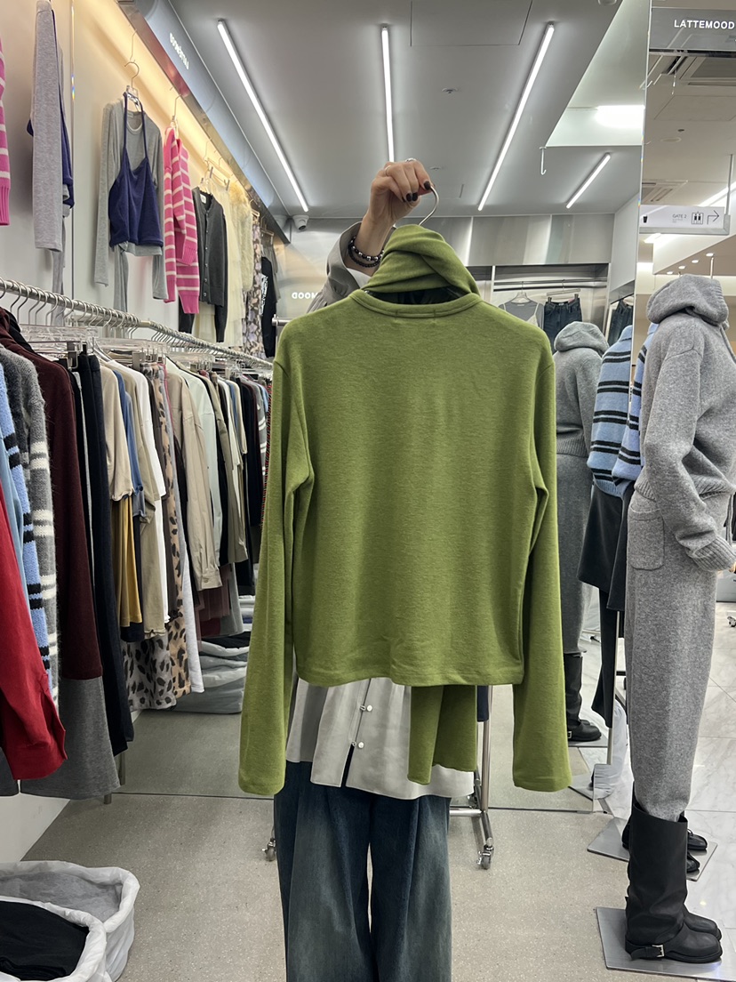 LATTEMOOD韓國直郵女士新品真品時尚推薦人氣開衫含圍巾開衫LATTEMOOD開衫