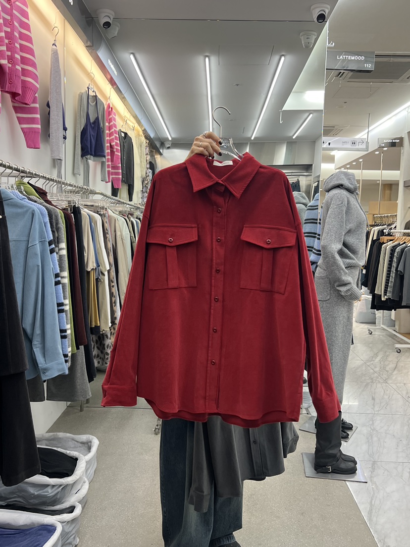 LATTEMOOD東大門實拍女士新品推薦時尚真品襯衫蕾絲衫口袋LATTEMOOD襯衫/蕾絲衫圖色2