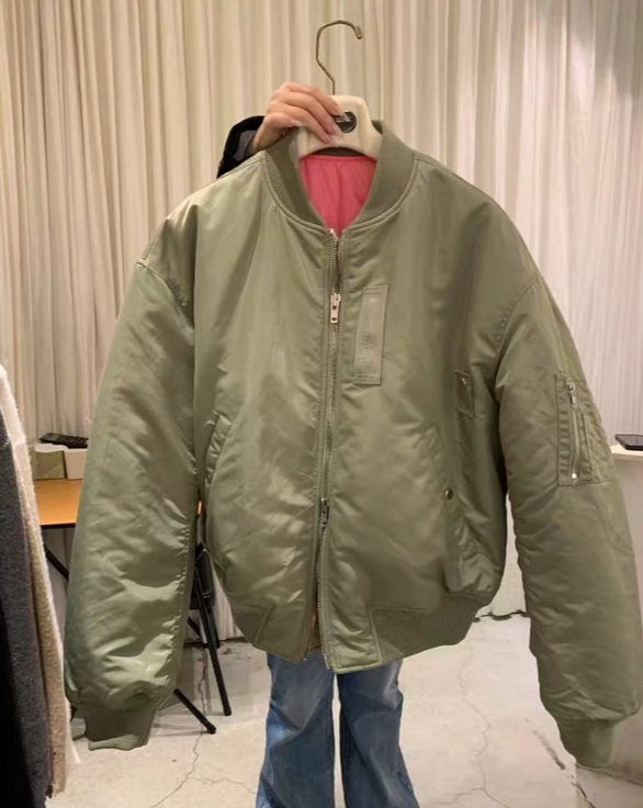 PAPERMOON東大門代購女裝新款推薦時尚短款棉服尼龍兩面雙面paper moon短款棉服圖色1