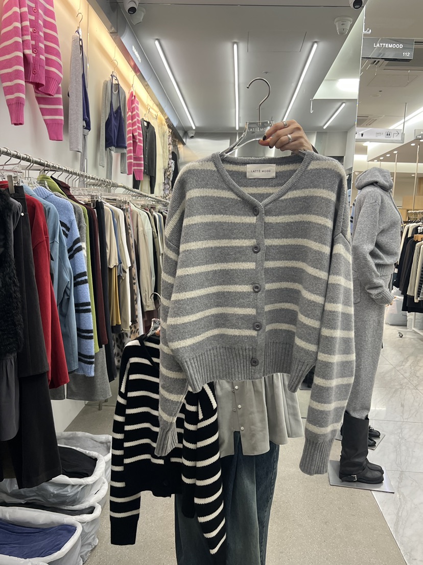LATTEMOOD東大門代購女士新品休閑人氣熱賣時尚推薦真品開衫LATTEMOOD開衫圖色1