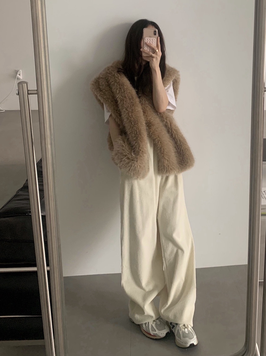 PLANTS ON GRAY東大門代購女裝新款推薦人氣真品馬甲毛皮PLANTS ON GRAY馬甲