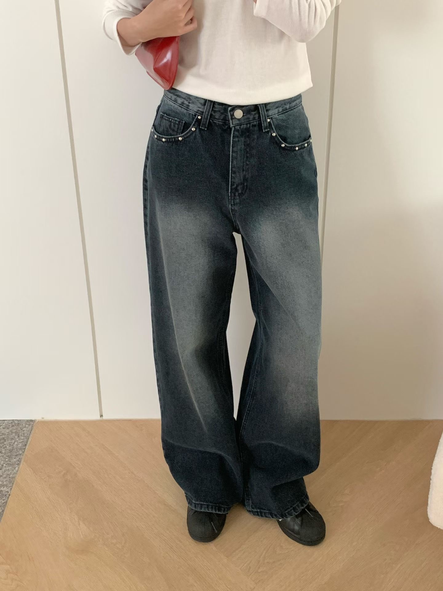 RARESOME東大門代購女士新款推薦真品人氣熱賣時尚牛仔褲RARESOME牛仔褲圖色1