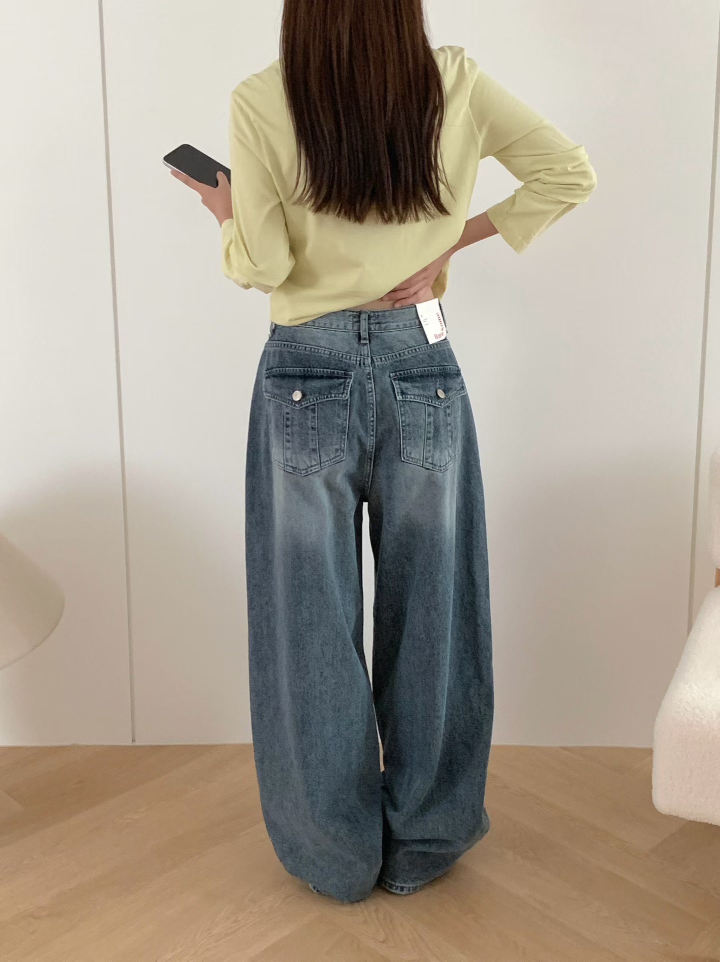 RARESOME韓國代購女裝新款推薦真品時尚休閑熱賣人氣牛仔褲RARESOME牛仔褲